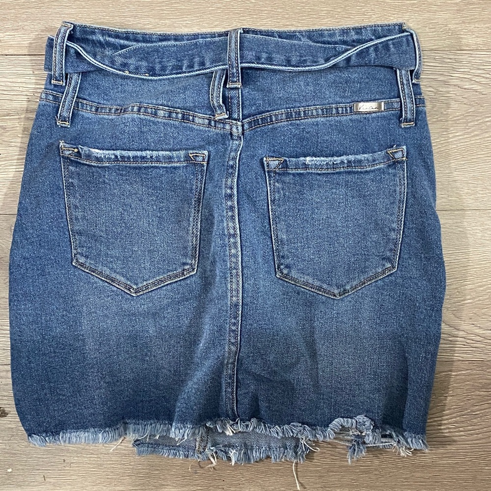 KanCan Distressed Blue Mini Skirt - Picture 2 of 2